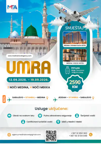 Umra u septembru (12.09.-19.09.2026.)