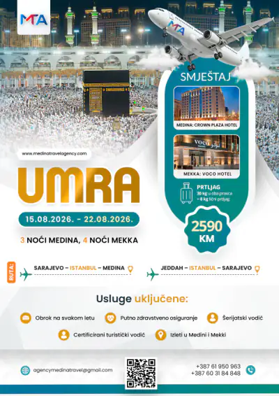 Umra u augustu (15.08.-22.08.2026.)