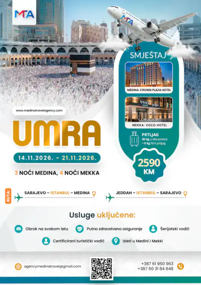 Umra u novembru (14.11.-21.11.2026.)